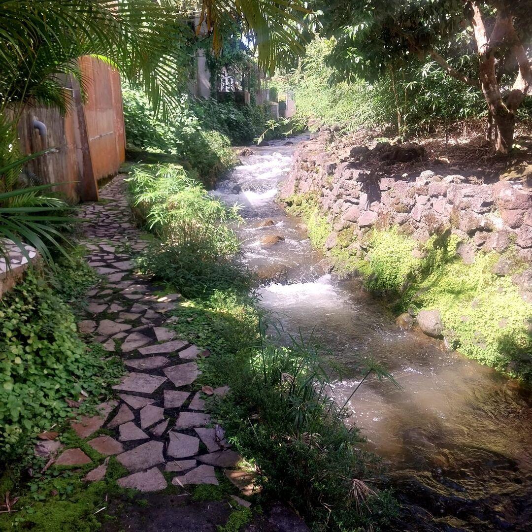 Maison à vendre à Curepipe, 560m² habitables, sur un terrain de 225 toises, 7 chambres, bureau, vue et acces rivière, salle de gym, rénovée, proche écoles et arrêt de bus.