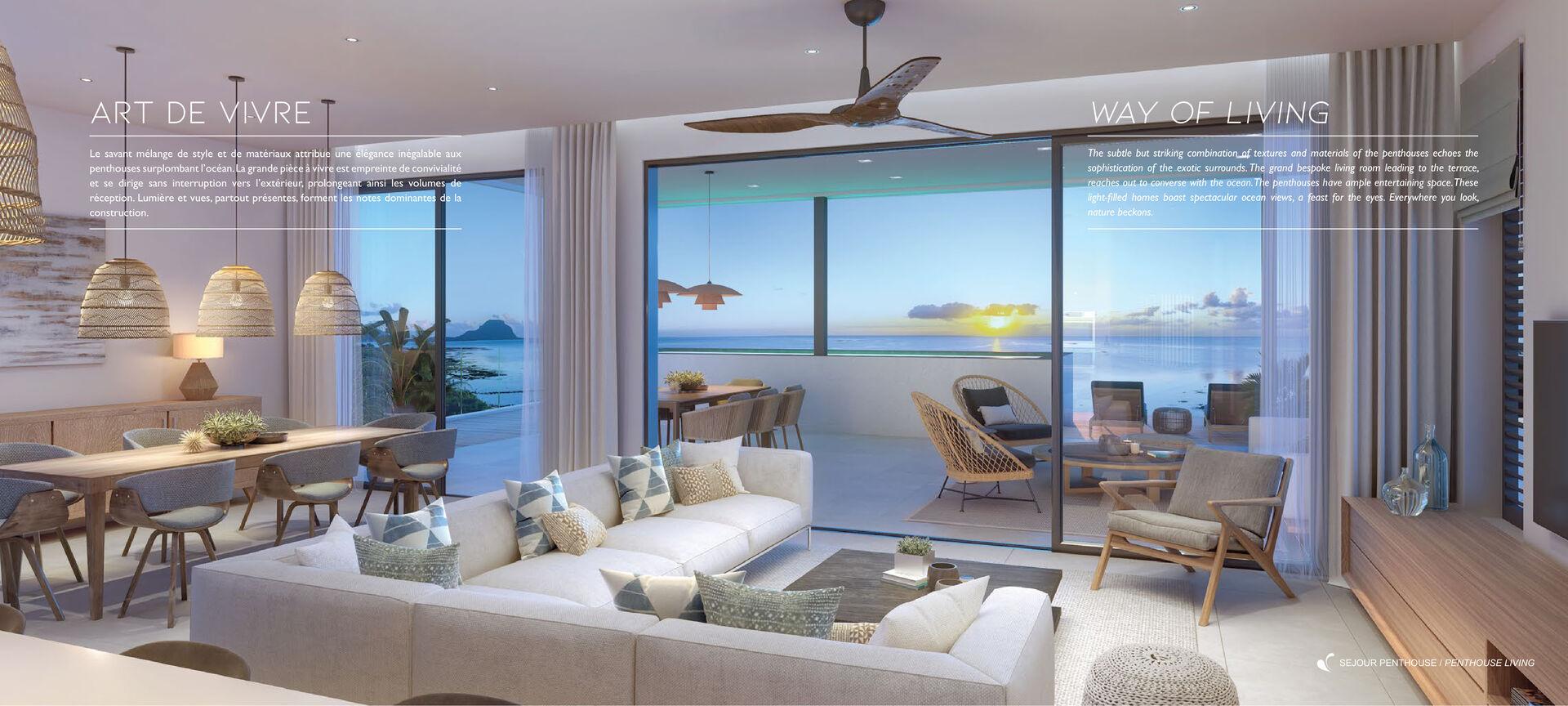 Appartements et Penthouses de luxe en bord de mer à vendre à Rivière Noire, île Maurice