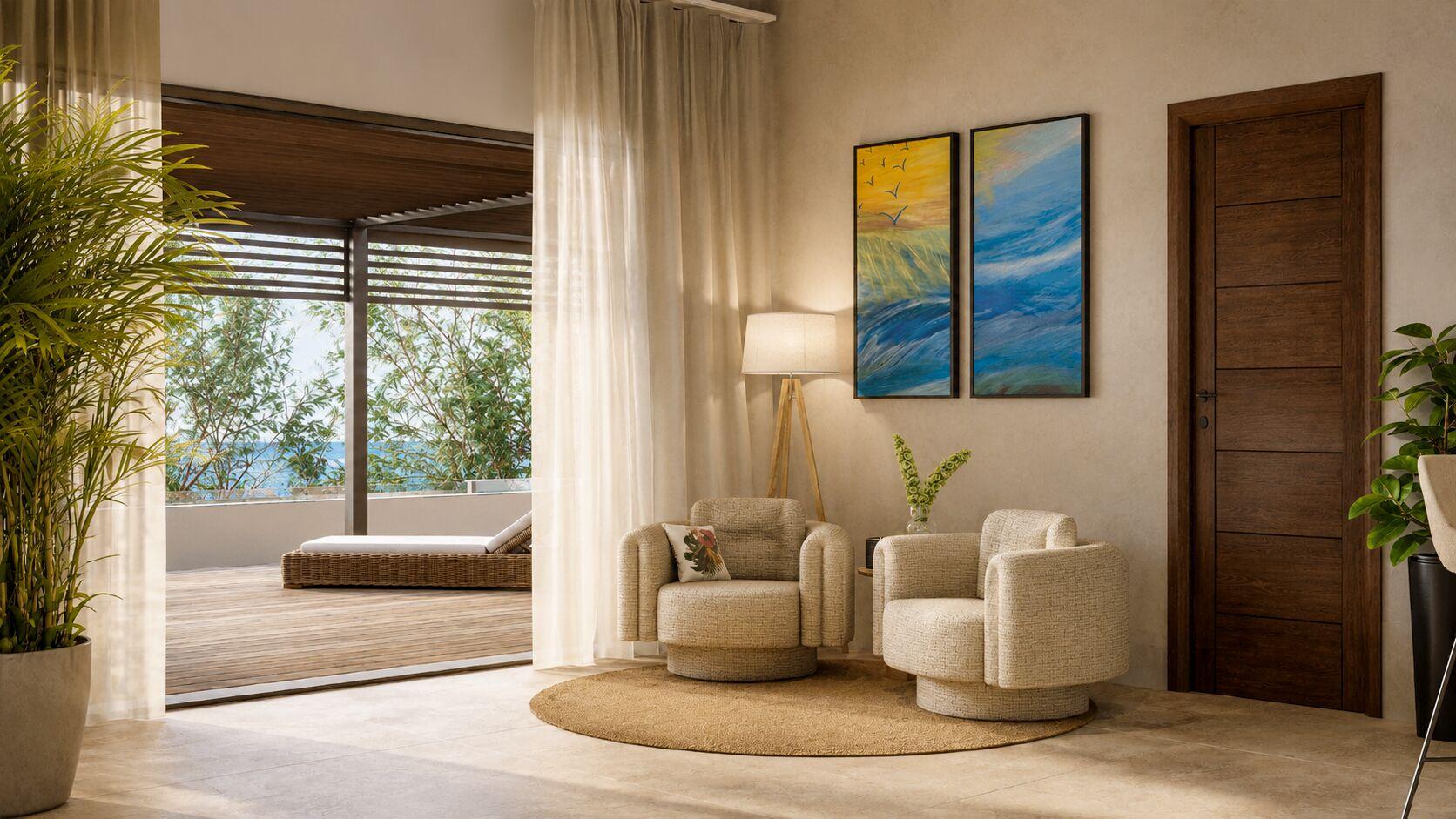 Penthouse de luxe en front de mer à vendre à Riambel, île Maurice