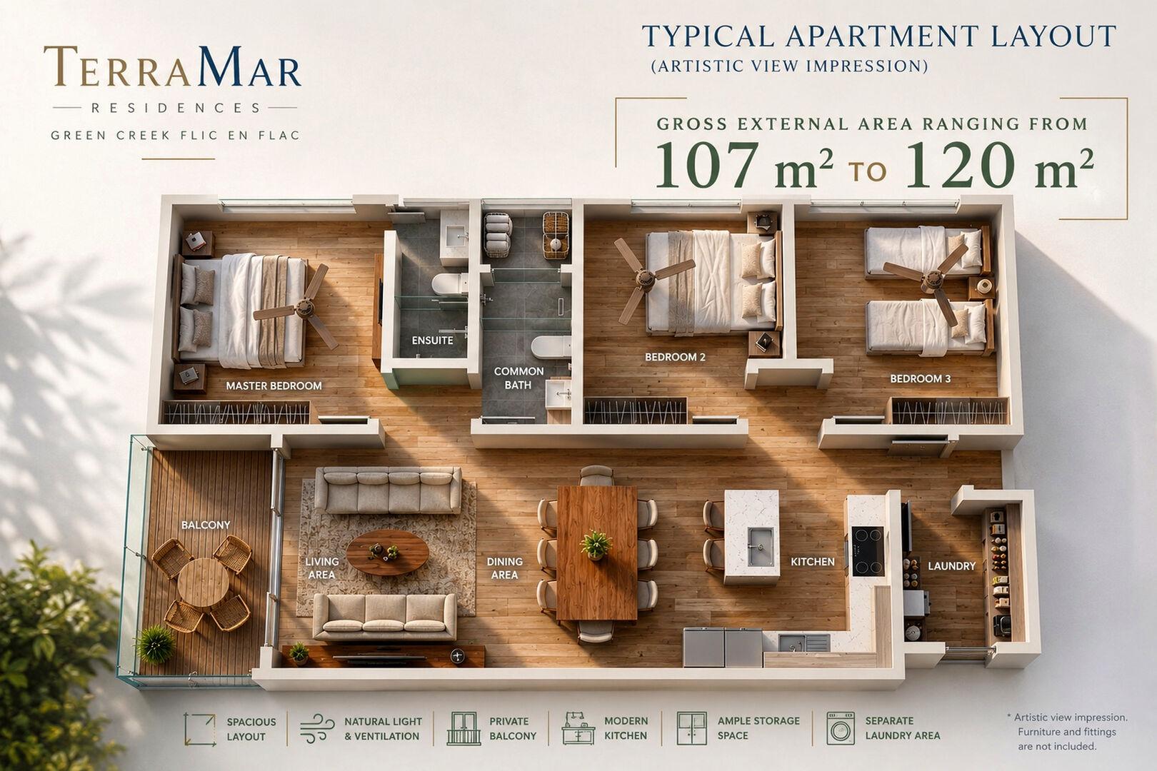 TerraMar Residences – Appartements 3 Chambres à Vendre à Flic en Flac
