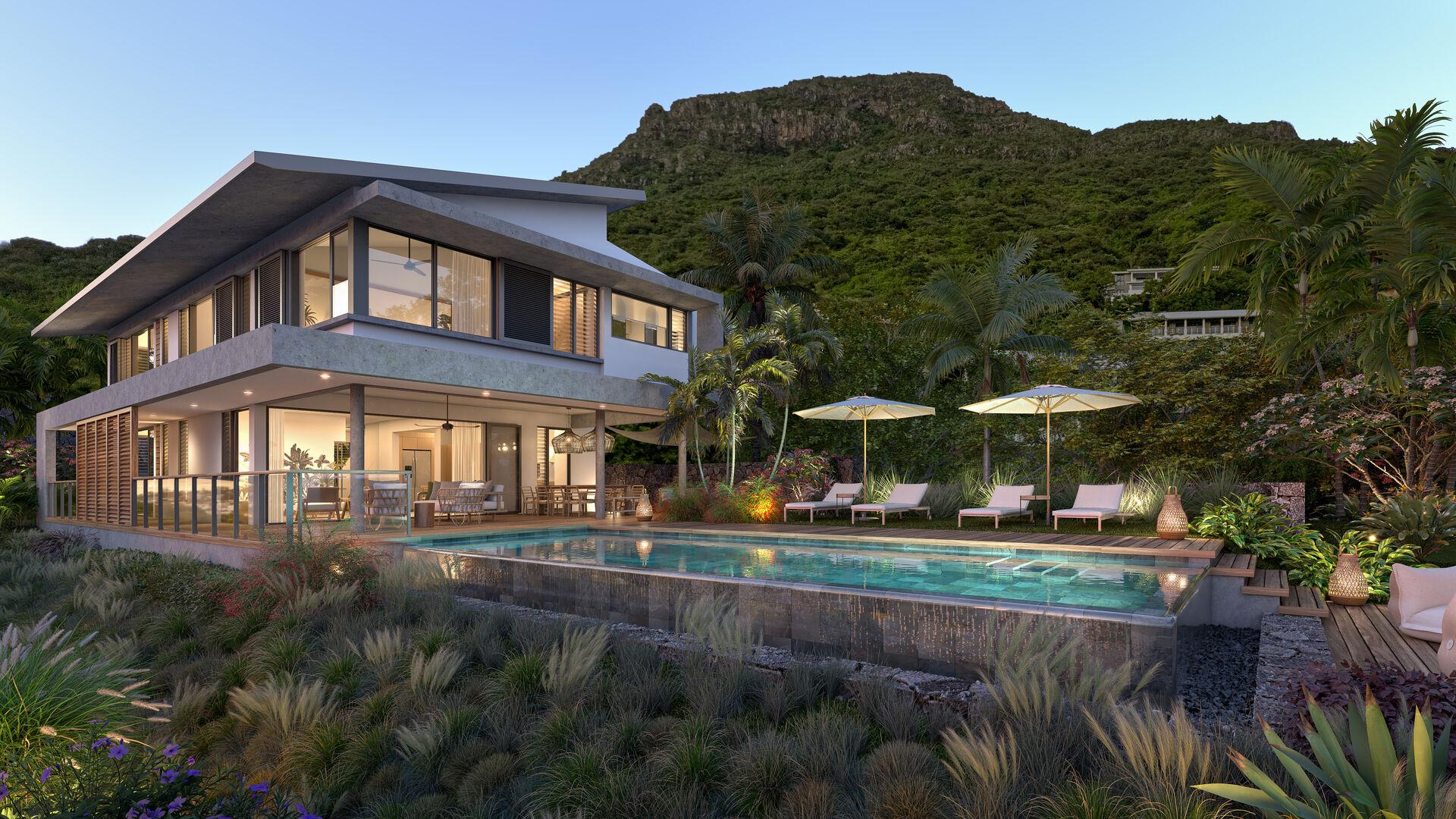 Exclusive Villas at Blue Vista : Your private escape in Black River, Mauritius with sea views