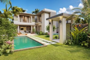 Villa contemporaine au coeur de la Smart City de Tamarin. Proche école et tous commerces. 4 chambres. – Tamarin