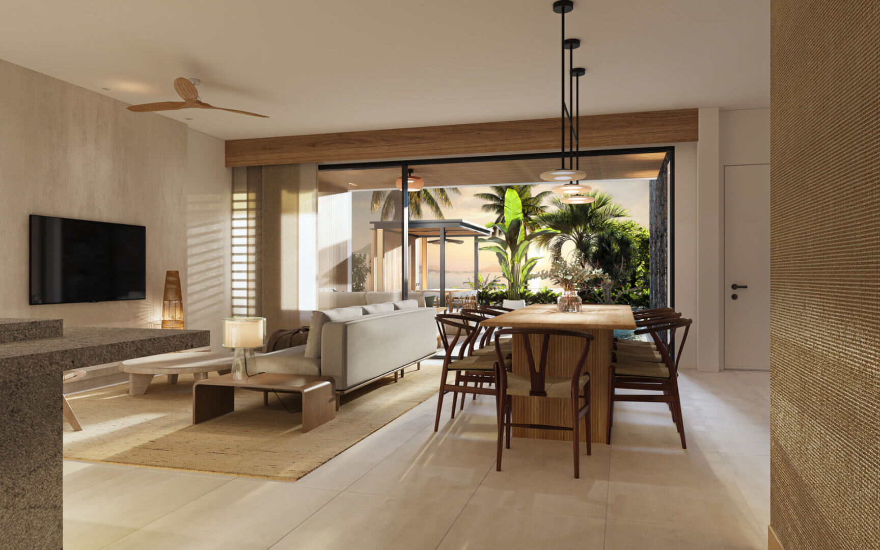 Projet SHOBA  Flic en Flac  Villa  Salle a manger 