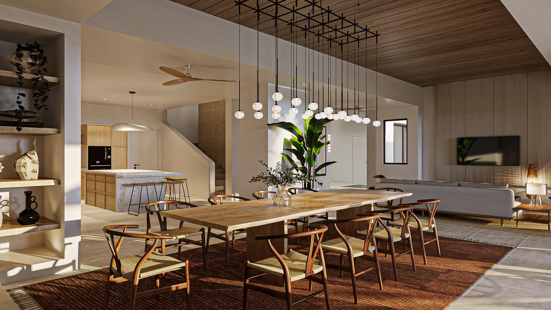 Projet SHOBA  Flic en Flac  Villa  Piece de vie ou