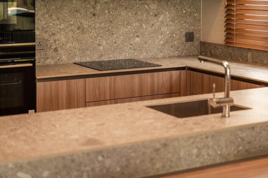 Projet SHOBA  Flic en Flac  Detail cuisine plan de