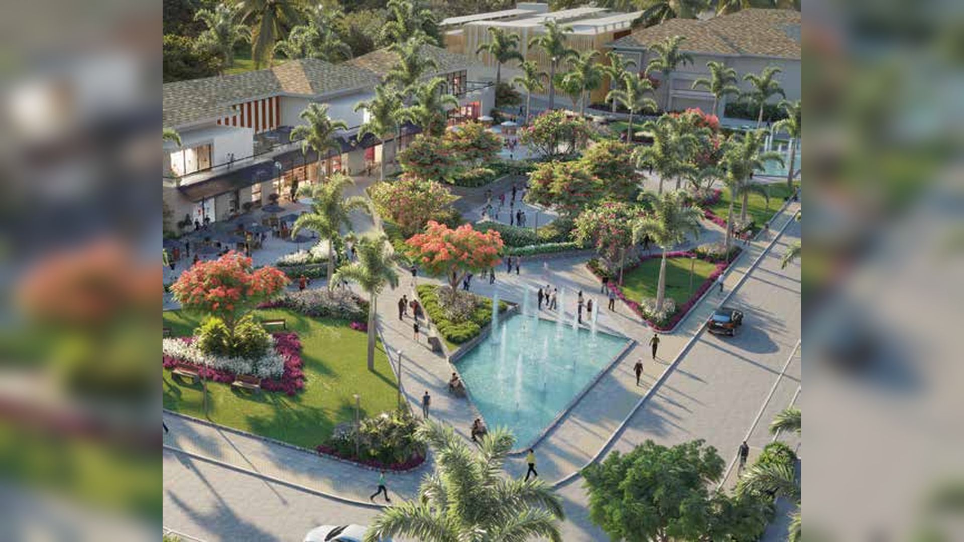 The Signature  Lifestyle  Pool Courtyard Aerial by