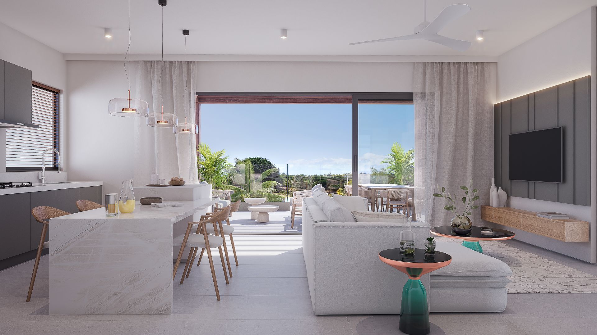 THE SOLAYA 2BEDROOMS  PENTHOUSELIVING VIEW by west