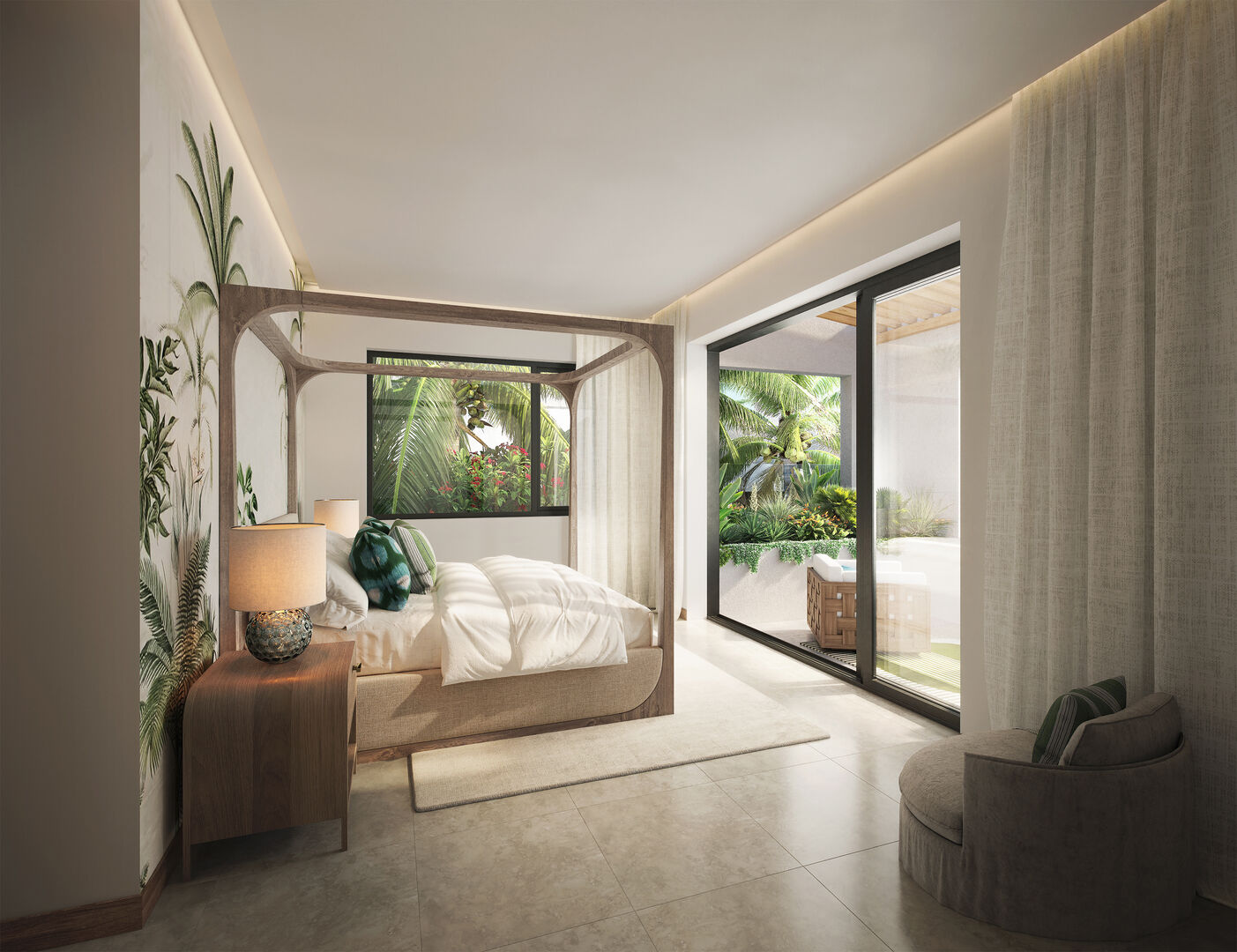 27 Degree West  Villa 1  Master bedroom by Westimm