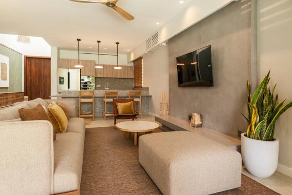 Projet SHOBA  Flic en Flac  Salon TV et cuisine  b