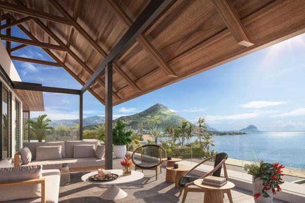 Projet SHOBA  Flic en Flac  Villa  Terrasse R1 vue